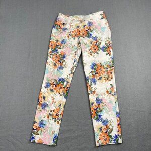 peck and peck Womens pants Trousers Size 4,Stretch,Floral,Pull On